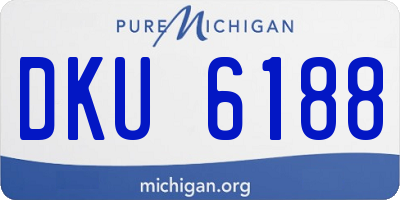 MI license plate DKU6188