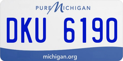 MI license plate DKU6190