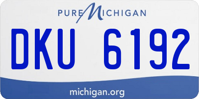 MI license plate DKU6192