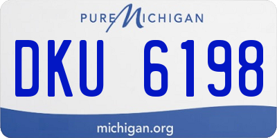 MI license plate DKU6198