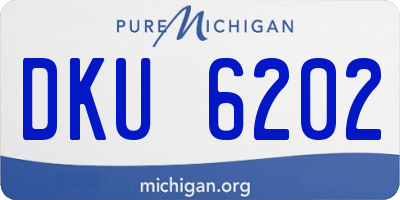 MI license plate DKU6202
