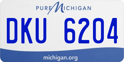 MI license plate DKU6204