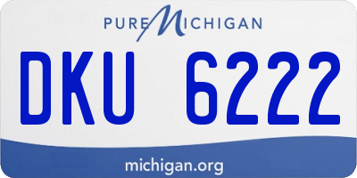 MI license plate DKU6222