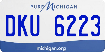 MI license plate DKU6223