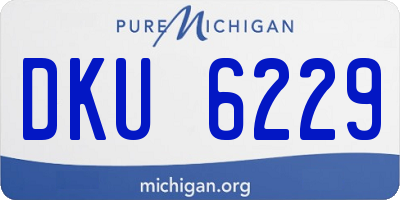 MI license plate DKU6229