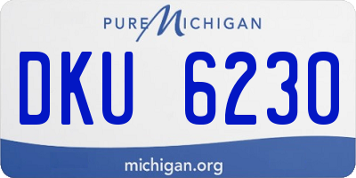 MI license plate DKU6230