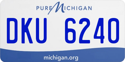 MI license plate DKU6240