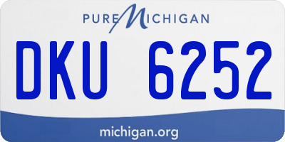 MI license plate DKU6252