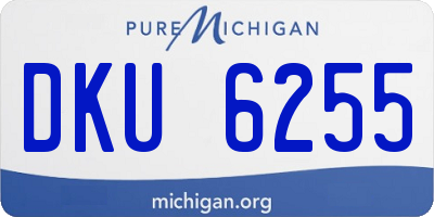 MI license plate DKU6255