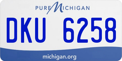MI license plate DKU6258