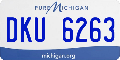 MI license plate DKU6263