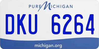 MI license plate DKU6264