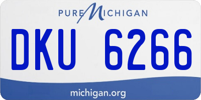 MI license plate DKU6266