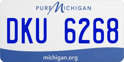 MI license plate DKU6268