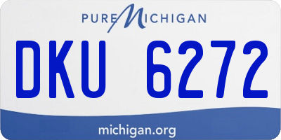 MI license plate DKU6272