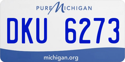 MI license plate DKU6273