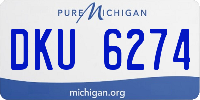 MI license plate DKU6274