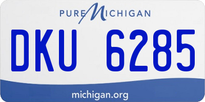 MI license plate DKU6285