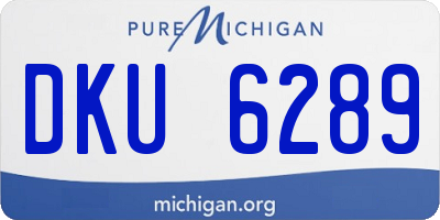 MI license plate DKU6289