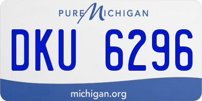 MI license plate DKU6296