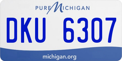 MI license plate DKU6307