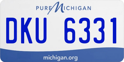 MI license plate DKU6331