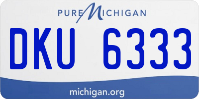 MI license plate DKU6333