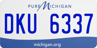 MI license plate DKU6337