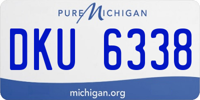 MI license plate DKU6338