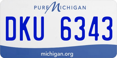 MI license plate DKU6343