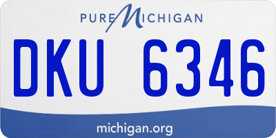 MI license plate DKU6346