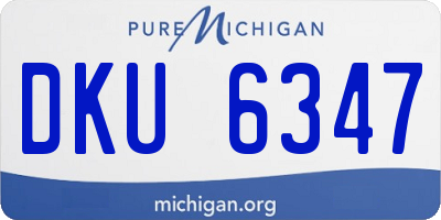 MI license plate DKU6347