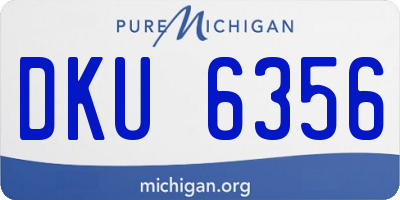 MI license plate DKU6356