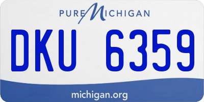 MI license plate DKU6359