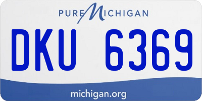 MI license plate DKU6369