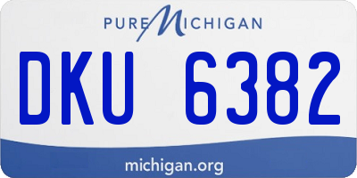 MI license plate DKU6382