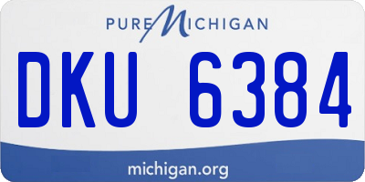 MI license plate DKU6384