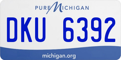 MI license plate DKU6392