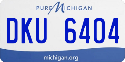 MI license plate DKU6404