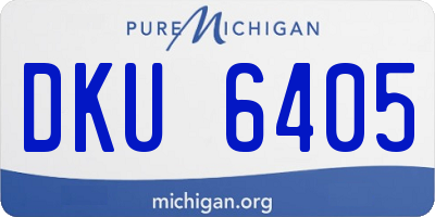 MI license plate DKU6405
