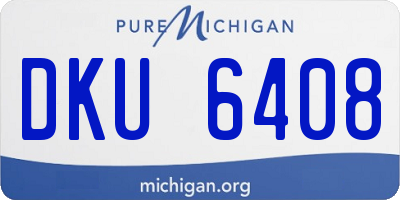MI license plate DKU6408