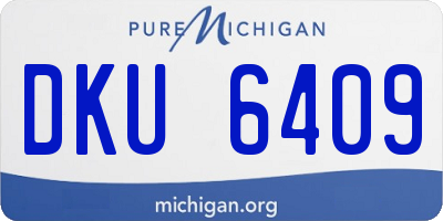 MI license plate DKU6409