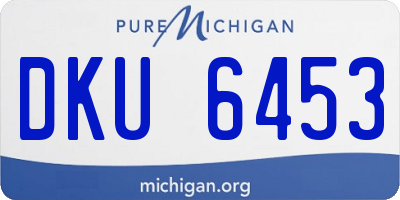 MI license plate DKU6453