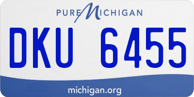 MI license plate DKU6455