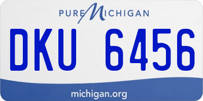 MI license plate DKU6456