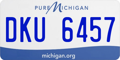 MI license plate DKU6457