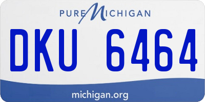 MI license plate DKU6464