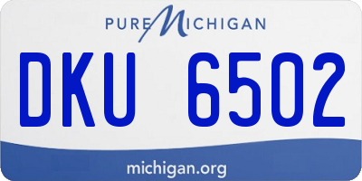 MI license plate DKU6502