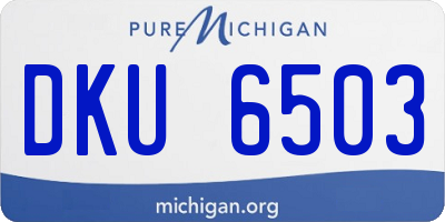 MI license plate DKU6503