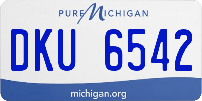 MI license plate DKU6542